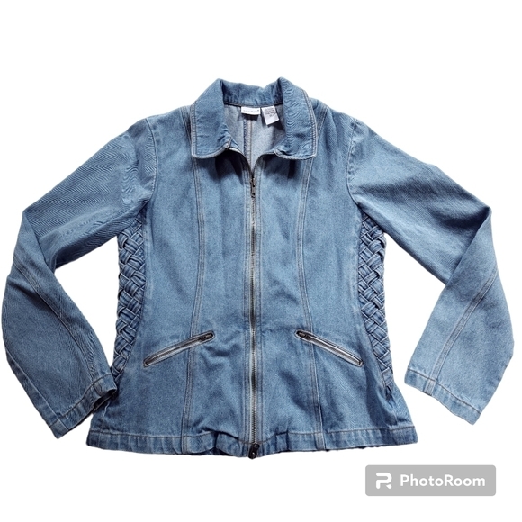 Vintage 80s 90s Together Braided Denim Jacket and Jeans set - Picture 2 of 16